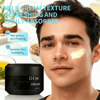 Crème Visage Anti-Âge Bio pour Hommes avec Vitamine E Rétinol Blanchissant Suif de Bœuf Hydratant Facial Soins de la Peau Halal