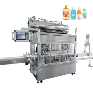 HONE Full automatic 4 nozzle bottle filler liquid soap shampoo dishwashing liquid filling machine for production line