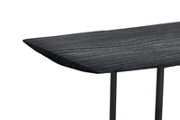 Table console moderne minimaliste en bois de pin, table d'entrée étroite et fine, design rectangulaire long