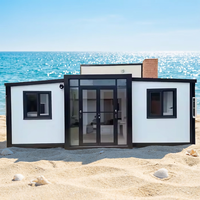 Maison conteneur de luxe en acier de 40 pieds, design moderne, résistante aux ouragans, durable, sûre, certifiée ISO9001, respirante, pour hôtel et entrepôt