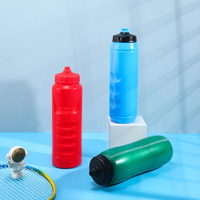 Personnalisé 1000ml en plastique souple sans Bpa tasse d'eau vélo vélo cyclisme bouteille d'eau à presser pour les Sports de plein air