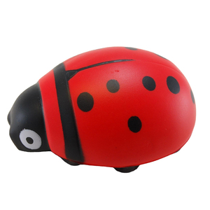 Balle anti-stress en mousse PU personnalisable avec logo, en forme de coccinelle, à remontée lente, jouet à presser pour enfants et adultes - Product Image 1