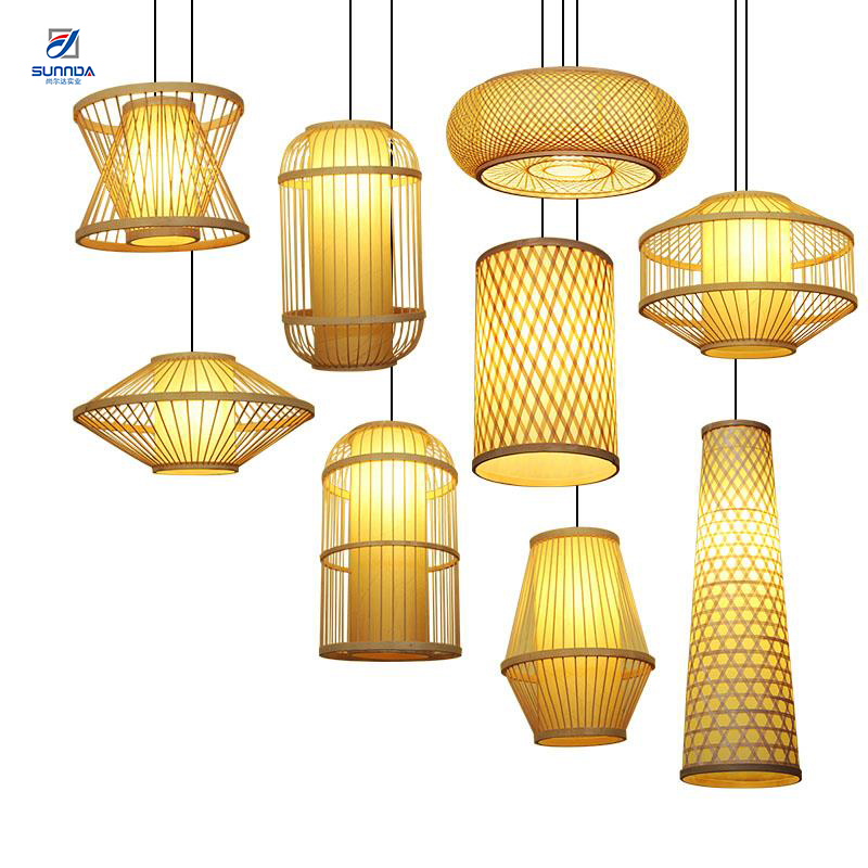 Zhongshan Bambus-Wicker Hngeleuchte fr Wohn- und Esszimmer