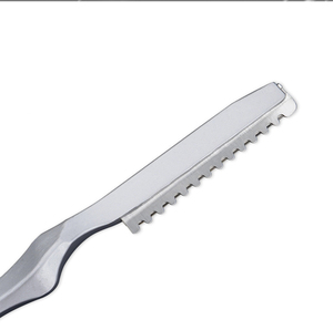 All Stainless Steel Razor Salon Razor Hairdresser Barber Trimming <b>Tools</b> Replaceable Blades Hair Thinning Clipper - Product Image 5
