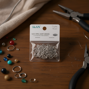 Anelli aperti Ilan 1,2x8mm colore argento 20G per la creazione di gioielli - Product Image 5