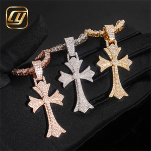 Joyería Hip Hop con Diamantes Cultivados en Laboratorio CHOYUE, Oro Real de 10K y 14K, Joyería Fina Hip Hop, Colgante de Cruz con Incrustaciones de Diamantes - Product Image 5