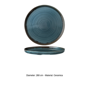 Plato de Cena Azul Dudden Harvest, Apilable, Decorado, Hecho a Mano, de Cerámica, 26 cm, para Restaurante, Hotel, Suministros al por Mayor, Vajilla - Product Image 3
