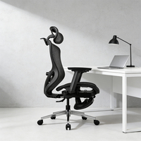 Chaise de bureau ergonomique contemporaine à dossier haut en maille, élégante, avec base chromée pour bureau à domicile et atelier