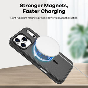 Nouveau étui rigide 2-en-1 givré de haute qualité + étui souple en TPU anti-poussière Anti-chute étui de téléphone magnétique fort pour <span class=keywords><strong>iPhone</strong></span> 17 ProMax - Product Image 3