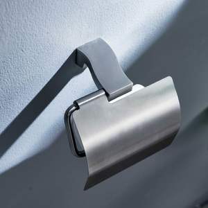 Portarrollos de Papel Higiénico de Acero Inoxidable 304 con Tapa - Dispensador de Papel Metálico para Montar en la Pared con Cubierta Antipolvo para Baño - Product Image 6