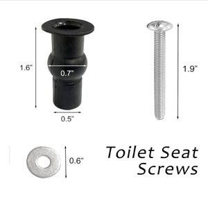 Bulloni per sedile WC da 10 mm <span class=keywords><strong>con</strong></span> dadi in gomma espandibile, accessori universali per sedili WC <span class=keywords><strong>con</strong></span> montaggio superiore, adatti alla maggior parte dei sedili WC. - Product Image 4