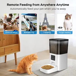 واي فاي تويا الذكية للحيوانات الأليفة المغذية الوقت القط المغذية التلقائي القط الكلب المغذية السلطانيات ABS الهاتف المحمول التغذية عن بعد