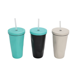 Stainless Steel Tumbler 24Oz Double Wall With Straw For Travel And Coffee - Product Image 1