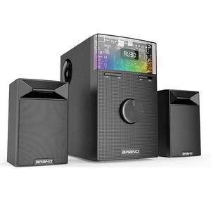 Haut-parleur de subwoofer actif pour maison, son puissant de 50 W, basses profondes, en bois - Product Image 5