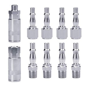 Vente directe d'usine Ningbo Dingyi, ensemble de 10 pièces, raccords rapides en fer galvanisé de style britannique, accessoires pour outils pneumatiques - Product Image 1