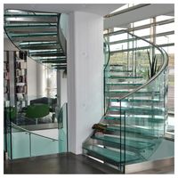 Escalier hélicoïdal moderne intérieur avec marches en bois de qualité supérieure, structure en acier stable, escaliers circulaires pour villa, appartement, projet