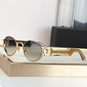 Occhiali da <span class=keywords><strong>Sole</strong></span> di Lusso UV400 in Stile Street Europeo e Americano alla Moda per Uomo e Donna, Montatura Ovale in Titanio per Sport all'Aperto - Product Image 6