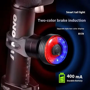 Feu arrière à freinage intelligent à induction LED étanche IPX5 Lampe de vélo de montagne Accessoires de voiture de route Lumière de vélo - Product Image 5
