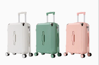 Maleta de Viaje Ejecutiva Expandible de Lujo Moderna con Ruedas Fijas de ABS+PC y Apertura Frontal