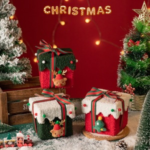 Scatola Regalo Natalizia Quadrata Fai-da-Te Artigianale per la <span class=keywords><strong>Vigilia</strong></span> <span class=keywords><strong>di</strong></span> <span class=keywords><strong>Natale</strong></span>, Confezione Rinforzata <span class=keywords><strong>di</strong></span> Alta Qualità 13.5x13.5x12.5cm DK200 Cina - Product Image 2