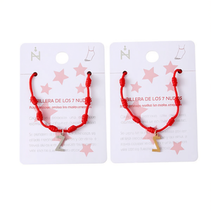 Cavigliera con Nodo a Sette Stelle, Corda Rossa Fatta a Mano, Gioielli da Donna in Acciaio Inossidabile, Confezione da 12 Pezzi - Product Image 2