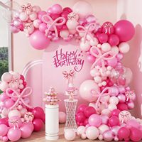 Kit d'arche de guirlande de ballons en latex pour anniversaire de filles, baby shower, révélation du sexe, décoration murale et fournitures de fête