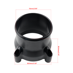 Adaptador de cuerpo de aceleración universal de aluminio Aosu de 74 mm para tubo de 3.0 pulgadas, mejora de perno frontal, nuevo de alta calidad TBP036-BK - Product Image 6