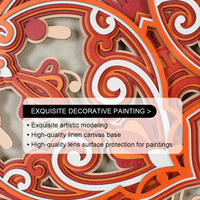Art mural mandala 3D sculpté LED fait main en gros, déco géométrique islamique luxueuse pour maison