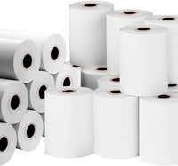 Rouleaux de papier thermique blanc 57x40mm/taille personnalisée, papier thermique pour caisse enregistreuse, papier de reçu POS (50 rouleaux), ruban thermique
