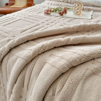 Couverture Jacquard Faleinel Double Face Épaissie 100% Polyester pour la Maison, Couleur Unie, Design Transfrontalier, Vente en Gros Saison Hiver