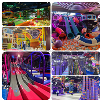 Parc de sports d'aventure, grand parc de glissades sèches, glissades en forme de vague, glissades en forme de cheminée, glissades Matrix, équipement de terrain de jeux intérieur commercial personnalisable