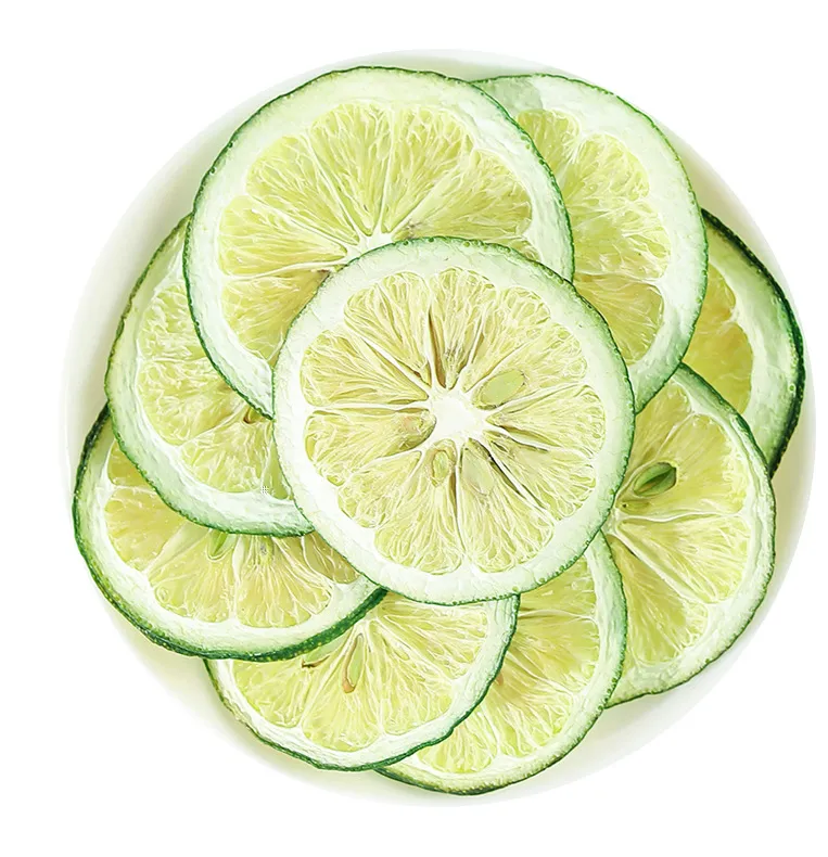 Сушеные зеленые ломтики лимона ручной работы оптом фруктовые ломтики чай фруктовый чай заменитель чая