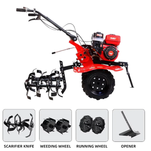 Mini <span class=keywords><strong>Motozappa</strong></span> a Benzina, Coltivatore Manuale per Lavorazione del Terreno, Rimozione Erbacce e Coltivazione in Piccole Aziende Agricole - Product Image 2