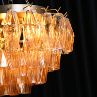 Plafonnier en verre de luxe moderne pour salon, personnalisation de l'éclairage, décoration de la maison, éclairage rond design