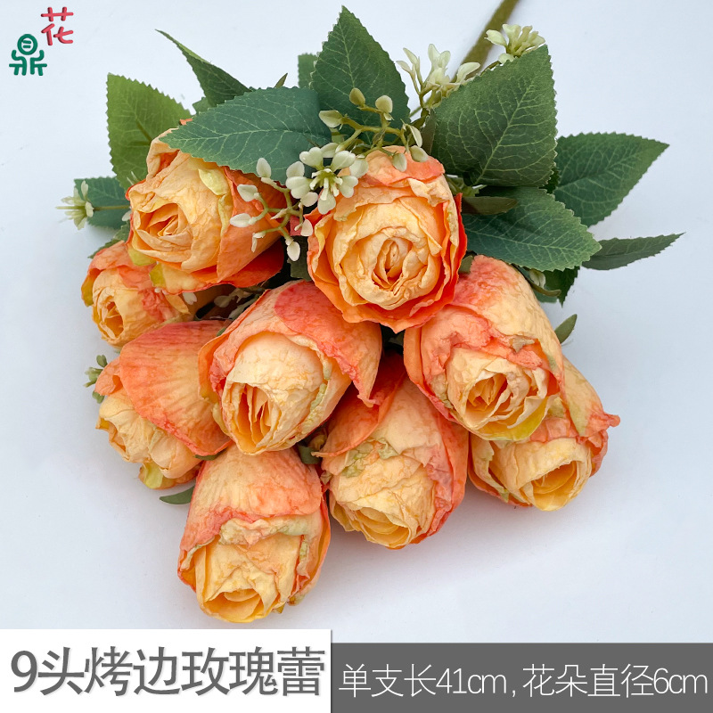 9 tête torréfié bord rose bourgeon GY orange