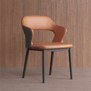 Most Popular Modern Minimalist Leather <b>Dining</b> <b>Chair</b> for Restaurant Hotel Villa & Apartment Use-Eco-Friendly & Durable - Product Image 1
