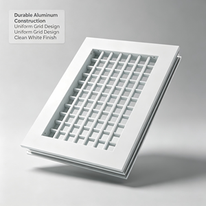 Grille rectangulaire en aluminium pour installation murale, design minimaliste, installation facile - Product Image 5