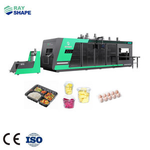 آلة تصنيع علب الكيك البلاستيكية الأوتوماتيكية بالكامل، آلة تشكيل حراري للوجبات السريعة والفواكه، آلة تشكيل حراري بثلاث محطات - Product Image 1
