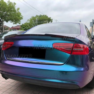 Aileron de coffre arrière pour Audi A4 S4 B8.5 2013 14 15 16 berline 4 portes, ailerons de voiture en ABS noir carbone, accessoires de tuning extérieur - Product Image 1