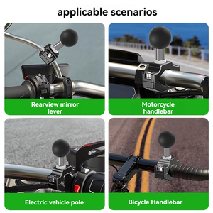 Phổ Bóng đầu xe máy điện thoại chủ Handlebar kẹp hợp kim nhôm gắn kết u-bolt cơ sở đường ray gương chiếu hậu khung - Product Image 4