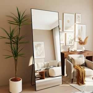 High-quality, modern, full-length, freestanding rectangular glass <b>mirror</b> <b>frame</b>; tempered glass wall-mounted bedroom <b>mirror</b> - Product Image 3