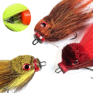 Señuelo Blando de 21cm 40g y 22cm 82g, Tipo Rata Acuática Biónica con Pelo de Ciervo, Señuelo de Rata <span class=keywords><strong>para</strong></span> Pesca en Aguas Profundas, <span class=keywords><strong>Cebo</strong></span> Artificial de Pesca con Cola de Horquilla - Product Image 5