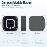 Módulo de Detección de Vida Real sin Contacto USB NIR de Doble Modo (Huella Dactilar y Vena Palmar) con SDK para Android, Windows, FreeRTOS, Bluetooth y WiFi