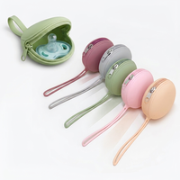 TONGTU Porte-sucette en silicone anti-poussière portable personnalisé pour bébé Boîte à clip en chaîne Housse de sucette pour bébé Porte-sucette