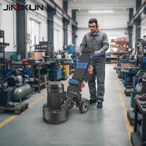 Machine à poncer les sols en béton industrielle manuelle JINGKUN, petite, robuste, haute efficacité, portable, 4 kW, capable d'aplanir les sols - Product Image 6