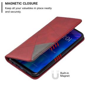Cuoio DELL'UNITÀ di elaborazione + TPU Nobile Plaid Cassa Del Raccoglitore con Slot Per Schede & Stand per <span class=keywords><strong>Huawei</strong></span> <span class=keywords><strong>PSMART</strong></span> + 2019/Honor 10i - Product Image 6