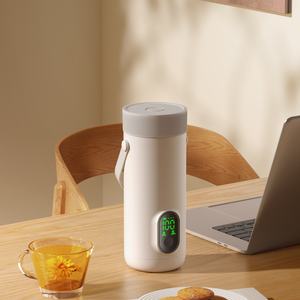 Hervidor Eléctrico Recargable Personalizable de 350 ml, Acero Inoxidable 304, Calentamiento + Mantenimiento de Temperatura por 12 Horas, para Auto, Hogar, Exteriores y Garaje - Product Image 4