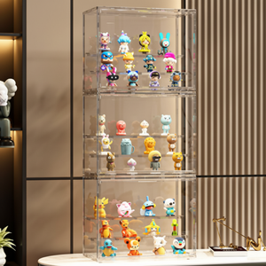 Armarios portátiles de plástico apilables Cajas ciegas para organización del hogar Solución de almacenamiento para sala de estar - Product Image 1