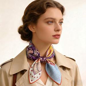 Plage à la mode nouvelle serviette écharpe décorative polyvalente nouvelle soie satin mince châle écharpe en gros - Product Image 1