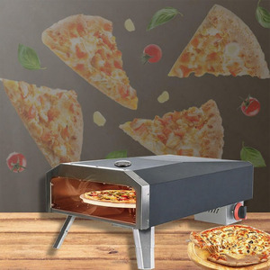 Precio al por mayor Horno de gas de una sola cubierta Tostadoras de acero inoxidable Hornos de pizza para restaurantes - Product Image 4